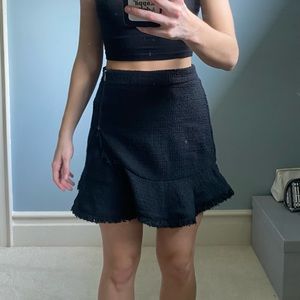 Black zip up skirt